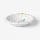 青い恐竜のトゥインクルスターベビーシャワーボーイパーティー ペーパーボウル (傾斜あり)