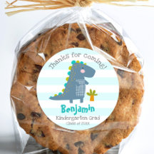 青い恐竜の男の子の幼稚園卒園おめでとう