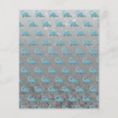 青い恐竜の男の子の赤ちゃんシャワービンゴカード (裏面)