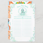 青い恐竜の赤ちゃんシャワーベビー名レースゲーム