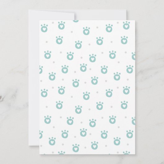 青い恐竜。キッズデおもしろいィノ。男の赤ちゃん誕生日 招待状 (裏面)