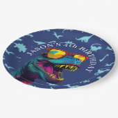 青い恐竜 ペーパープレート (アングル)