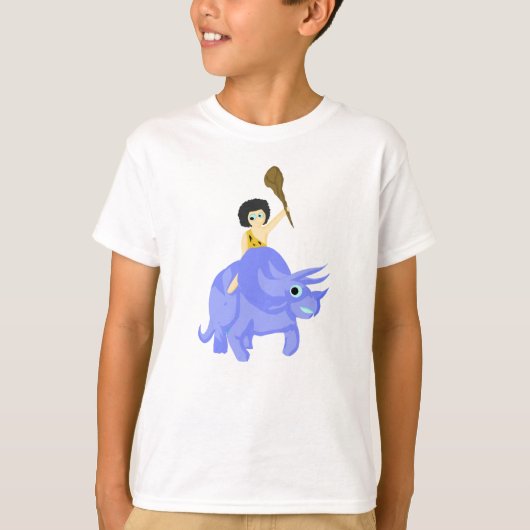 青い恐竜 Tシャツ (正面)