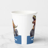 青い恐竜Tレックスモンスタートラックテーマ 紙コップ (右)