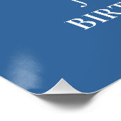 青い恐竜Tレックスモンスタートラック ポスター (コーナー)