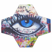 青い悪い目の落書モダンき サッカーボール (フラット)