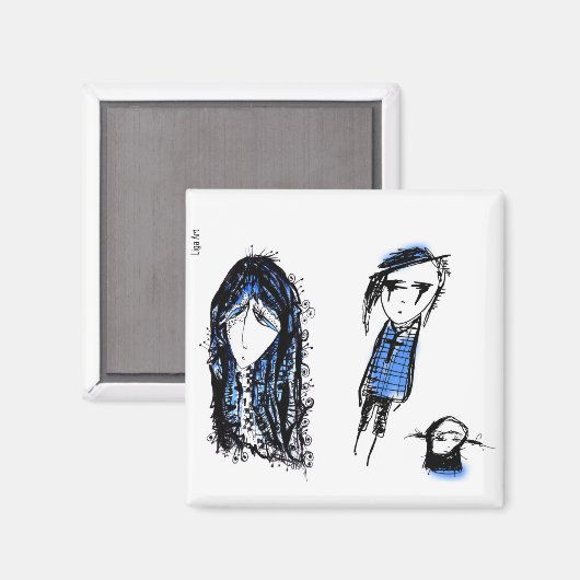 青い悲しい人々 マグネット (正面/裏面)