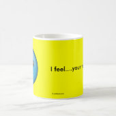 青い悲しい コーヒーマグカップ (中央)