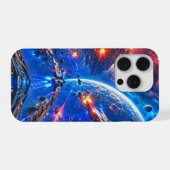 青い惑星を超えた戦い iPhoneケース (裏面横)