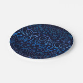 青い惑星シンボル神秘的な宇宙惑星 ペーパープレート (アングル)