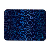 青い惑星シンボル神秘的な宇宙惑星 マグネット (横)