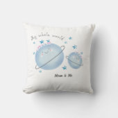 青い惑星 母と私 クッション (正面)