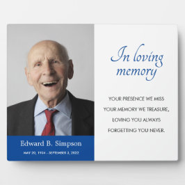 青い愛の記憶 追悼詩 写真付き フォトプラーク