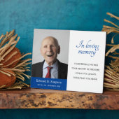 青い愛の記憶 追悼詩 写真付き フォトプラーク (側面)