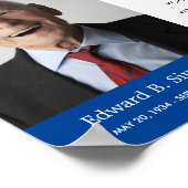 青い愛の記憶 追悼詩 写真 ポスター (角)