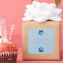 青い愛は花のシールを憎む