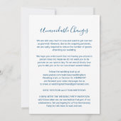 青い愛は、流れる変化に適応結婚できる 案内状 (裏面)