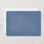 青い愛ハートの木の素朴な保存日付カード セーブザデート (裏面)