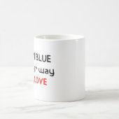 青い愛ロシアののコーヒーマグ コーヒーマグカップ (中央)