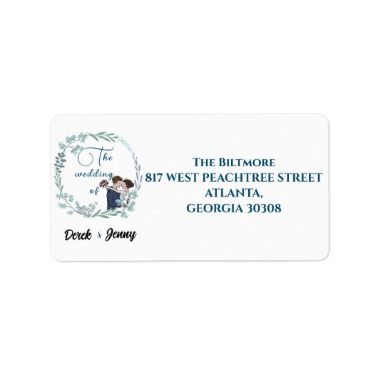 青い愛結婚者 ラベル (正面)