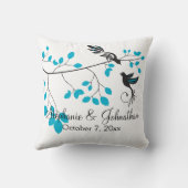 青い愛鳥 クッション (裏面)