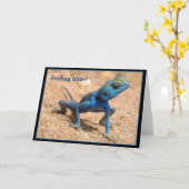 青い感じカードを持って行く カード (黄色い花)