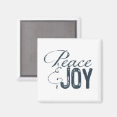 青い感動的平和と喜び マグネット (正面/裏面)