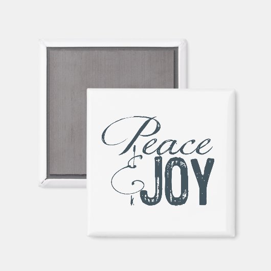 青い感動的平和と喜び マグネット (正面/裏面)