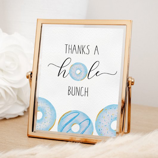 青い感謝していドーナツ ポスター