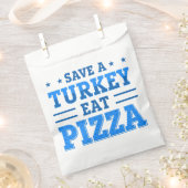 青い感謝祭の救ターキーピザ フェイバーバッグ (クリップ留めされた状態)