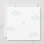 青い我々はbearly待つことができるテディベア男の子ベイビーシャワー 招待状 (裏面)