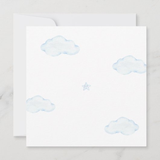 青い我々はbearly待つことができるテディベア男の子ベイビーシャワー 招待状 (裏面)