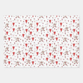 青い我々はbearly待つことができテディベア赤ちゃんシャワー ラッピングペーパーシート (正面)