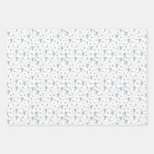 青い我々はbearly待つことができテディベア赤ちゃんシャワー ラッピングペーパーシート (正面3)