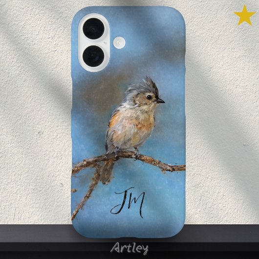 青い房状のタイトマウズ絵を描の名前をカスタムする Case-Mate iPhoneケース