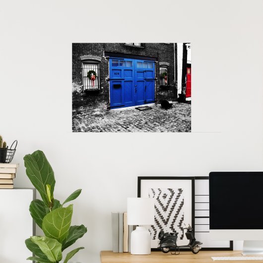 青い扉 ポスター (ホームオフィス)