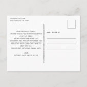 青い手が骨をプリント新しいペットドッグパピー 案内ポストカード (裏面)