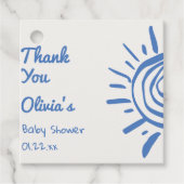 青い手ここに息子の来赤んだシャワー フェイバータグ (正面)