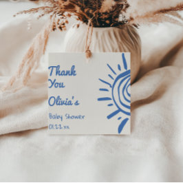 青い手ここに息子の来赤んだシャワー フェイバータグ