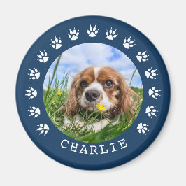 青い手のプリントフレームペットの写真 マグネット