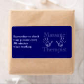 青い手のプリントラベル ラベル (インサイチュ)