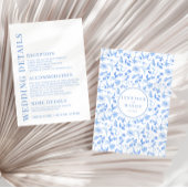 青い手の色彩の鮮やかフローラ結婚の詳細カード エンクロージャーカード