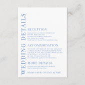 青い手の色彩の鮮やかフローラ結婚の詳細カード エンクロージャーカード (正面)