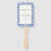 青い手イタリアン扇プログラム ハンドファン (正面)