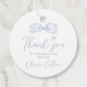 青い手エレガント引き弓ありがとうござ結婚う フェイバータグ (正面)