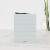 青い手クール描きツリーのクリスマスフォト シーズンカード (裏面)