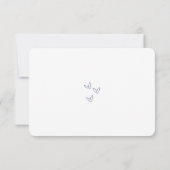 青い手描きのフランス風ドゥードル メニュー RSVP (裏面)