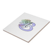 青い手紙Bの天使のモノグラムのアルファベットのイニシャルライト タイル (側面)