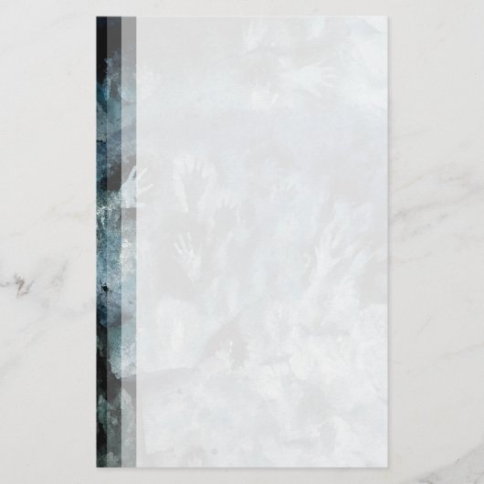 青い手 便箋 (正面)