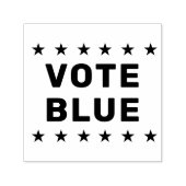 青い投票記号 セルフインキングスタンプ (デザイン)